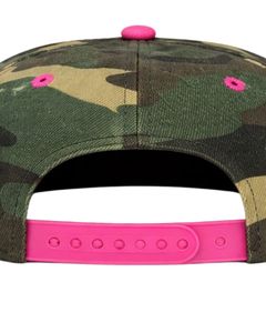 หมวกแก๊ปปีกแบนสีเขียวพรางและชมพูแบบสั่งทำพิเศษ ปรับขนาดได้ สไตล์ลำลอง สตรีทแวร์ ผ้าคอตตอนผสม ใส่ได้ทั้งชายและหญิง ขายส่ง - Product Image 6