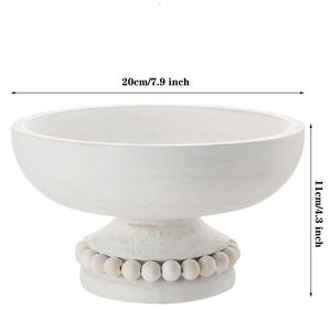 Handmade Wooden Salad Bowl Minimalist Design Uncoated Wood Craft For <b>Fresh</b> <b>Vegetables</b> And Salads - Product Image 2