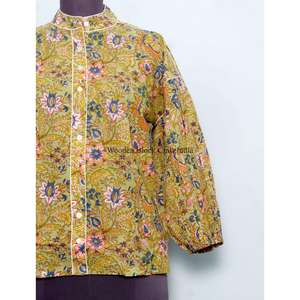 Chemise décontractée à fleurs, style floral, imprimé sur tissu, en coton, à manches longues, fermeture boutonnée, pour femmes - Product Image 2