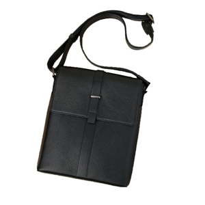 Bolsos Bandolera de Cuero Genuino a Rayas Personalizados para Hombre y Mujer, Bolso Cruzado Pequeño Impermeable con Correa Ajustable y Ligero - Product Image 1