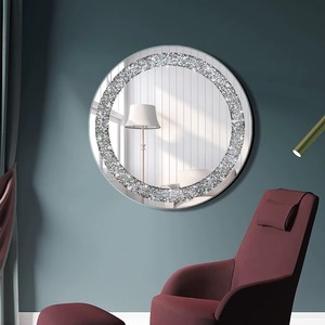 Round Crushed Diamond <b>Mosaic</b> Handmade Wall <b>Mirror</b> for Wedding & Diwali REHMAN CRAFT - Product Image 5
