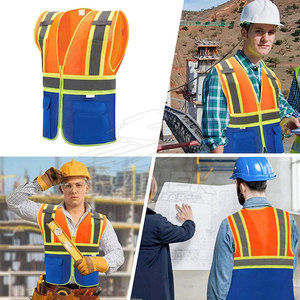 Vêtements de travail industriels, gilet de sécurité réfléchissant imperméable, tissu léger, classe 2 ANSI, pour le contrôle du trafic, les travailleurs des chantiers - Product Image 6