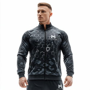Vestes d'entraînement par sublimation pour hommes, col montant, fermeture éclair, imprimées, vente en gros - Product Image 1