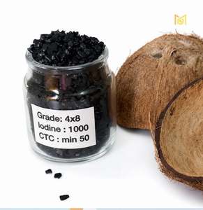 Charbon actif granulaire de coque de noix de coco 4x8, 1150 Iodine, haute performance GAC, prix de gros auprès du fournisseur - Product Image 1