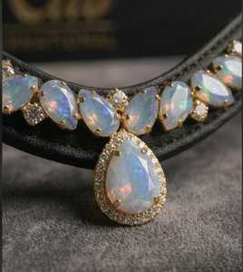 Diadema de Cuero de Alta Calidad Rub International con Cristales AB, Hecha a Mano, Accesorio Ecuestre para Exhibición, Talla Personalizada - Product Image 2