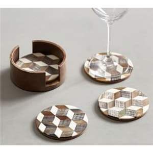 Juego de Posavasos Geométricos con Base de Corcho - Posavasos Cuadrados Personalizados al por Mayor - Protector de Mesa Antideslizante Resistente al Calor para Cafetería y Hotel - Product Image 6