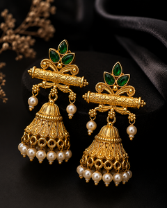 Trade Assurance Oxidized Silver <b>Gold</b>-Plated Bohemian Indian <b>Dangle</b> Jhumka <b>Earring</b> for Women Wholesale Supplier Direct Factory - Product Image 5