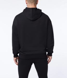 Sudadera con Capucha Unisex de Alta Calidad, 100% Algodón, Lisa, al por Mayor, con Logotipo Personalizado Bordado, Color Sólido, Negro - Product Image 3