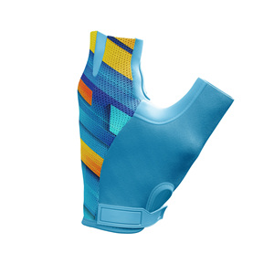 Flexible Sublimation Cycling Gloves Half Finger Wrist Printed Pattern Road Competition Custom Design Sublimation Cycling Gloves - Product Image 3