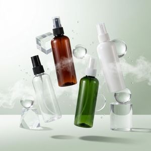 <b>Spray</b> <b>Bottle</b> Round PET 100ml Amber Green Clear <b>Plastic</b> Fine Mist Sprayer for Toner Skin Care Cosmetic Packaging Factory Vietnam - Product Image 5