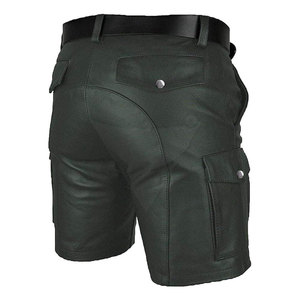 Pantalones Cortos de Cuero Ligeros al por Mayor, Cómodos, para Hombre, Cintura Elástica, Sólidos, Casuales, Transpirables, Ecológicos, Venta en Línea - Product Image 4