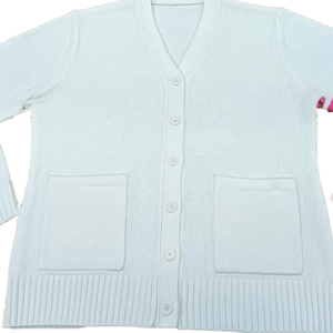 Cardigan en tricot uni à col en V et manches longues pour homme, style universitaire, coupe oversize, boutonné, pour tenue décontractée - Product Image 2