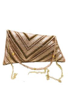 Bolso de mano de Metal de alta calidad para mujer, bordado de tela hecho a mano, tendencia, estilo de moda Vintage, piedras, monedero de lujo Vintage para mujer - Product Image 6