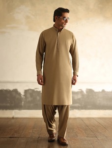 Traje Shalwar Kameez de Verano para Hombre, Diseño 2026, Hecho en Fábrica, Casual, de Algodón, Manga Larga, Diseño Sólido, para Uso Diario y Eid - Product Image 5