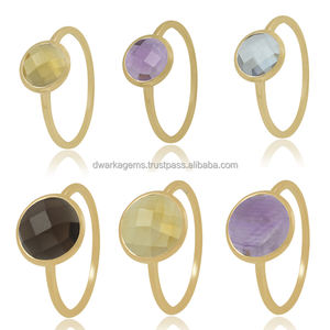 Anillo de piedras preciosas de Plata de Ley 925 chapado en oro clásico de piedras preciosas de alta calidad para stock listo exportador de precio al por mayor - Product Image 2