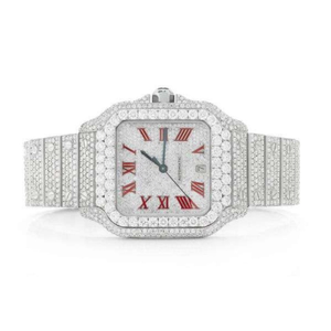 Reloj Unisex con Incrustaciones de Moissanita, con Fecha Automática, de Alta Calidad, con Diamantes Incoloros, al Mejor Precio al por Mayor - Product Image 6