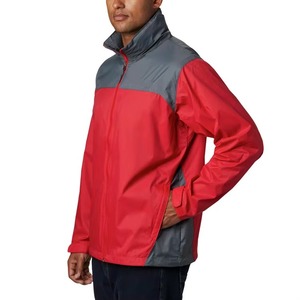 Veste coupe-vent à capuche pour homme avec blocs de couleur, fermeture éclair quart de tour et poche avant, idéale pour le printemps et les activités de plein air - Product Image 5