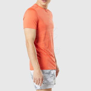 T-shirt de sport en maille douce et confortable, coupe ajustée, manches courtes, respirant, écologique, pour la salle de sport, la course à pied et le fitness quotidien - Product Image 3