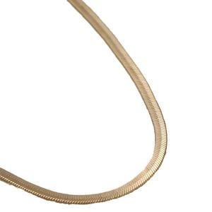 Collier ras du cou de luxe pour femme, chaîne fine en os de serpent doré, design de niche, sensation légère, chaîne de clavicule - Product Image 5