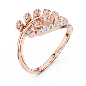 Anillo de Oro Amarillo de 14K con Diamante Cultivado en Laboratorio para Mujer |   Ropa de Boda |   Diamante Cultivado Nuevo - Product Image 5