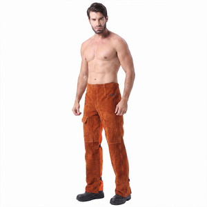 Traje de cuero de vaca con protección contra el vapor, antiestático, anticorte, resistente al calor, ignífugo, resistencia al calor de 500C-1000C, certificado CE - Product Image 3