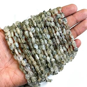 Natural Black Rutilated Quartz <b>Beads</b> Smooth Oval 7x10mm Black Rutile Gemstone <b>Beads</b> For Jewelry Making Crafts Wholesale Loose - Product Image 5