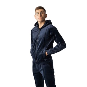 Conjunto Deportivo de Dos Piezas de Terciopelo Internacional Sólido, Corte Regular, Cintura Elástica, Ecológico, Antibacteriano y Ligero - Product Image 2