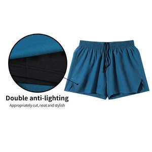 กางเกงวิ่งออกกำลังกายผู้ชายแบบสองชั้น ซ้อนทับกันได้  ออกแบบเองได้  สำหรับฟิตเนส แอธเลติก ออกกำลังกาย  ลำลอง  ยับยาก  ยืดหยุ่นได้ - Product Image 5