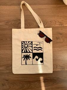 Sacs fourre-tout en coton écologiques, durables et réutilisables avec doublure en toile pour les voyages, la plage, les courses et l'usage quotidien - Product Image 3