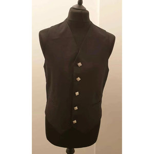 Gilet traditionnel écossais pour homme, motif Argyle, noir de jais, 5 boutons Thistle, vente en gros - Product Image 6