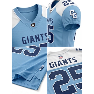 Maillot de football américain personnalisé sublimé 100 % polyester mesh col en V Fabricant OEM Nom d'équipe adulte Anti-humidité Manches courtes - Product Image 4