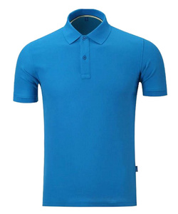 Polo de color liso para hombre – Corte ajustado, mezcla de algodón transpirable, estilo clásico de manga corta, informal y de negocios - Product Image 2