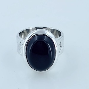 Black Onyx <b>Ring</b> 925 Sterling <b>Silver</b> Handmade Boho <b>Statement</b> Promise <b>Ring</b> for Women Natural Oval Black Onyx <b>Ring</b> July Birthstone - Product Image 3