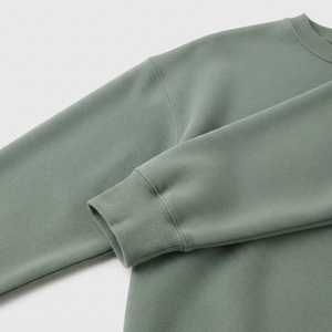 Sudadera de Cuello Redondo para Hombre, Corte Holgado, Logotipo Bordado, Color Sólido, Informal, Felpa, 100% Algodón, Transpirable, Ropa de Invierno - Product Image 5
