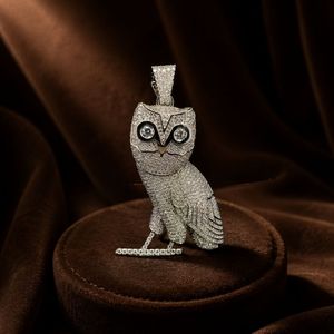 Collier Hip Hop avec pendentif hibou serti de diamants, moissanite, bijoux fins de luxe pour hommes et femmes - Product Image 5