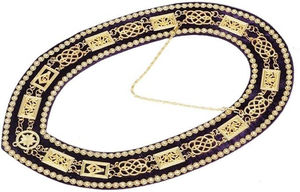 Delantal Masónico de Alta Calidad para Maestros Masónicos, con Insignia Bordada y Lentejuelas Cosida, Disponible para la Venta - Product Image 6