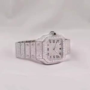 Montre Hip-Hop Unisexe de Luxe Dernière Génération, Sertie de Diamants Brillants Ronds en Moissanite DVVS, Mouvement Quartz Personnalisé, Marque Seiko - Product Image 2