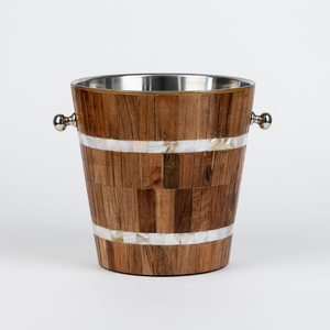 Cubo de Hielo Metálico con Incrustaciones de Mosaico de Hueso en Acabado Antiguo, Accesorios para el Hogar y Bar, Precio al por Mayor - Product Image 5