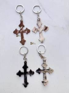Porte-clés en cuir de vachette véritable, nouveau design, vente chaude, porte-clés élégants et uniques - Product Image 2