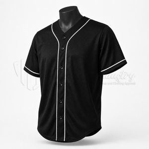 Custom Mesh Baseball Jersey Breathable Button Up Team Uniform Moisture Wicking <b>Athletic</b> Baseball Shirt OEM - Product Image 3