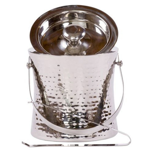 Seau à glace isotherme à double paroi en acier inoxydable, finition cuivre, fait main, avec texture moderne, en promotion - Product Image 2