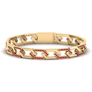 REYES ราคาขายส่ง สร้อยข้อมือเทนนิสพลอยทับทิมเงินแท้ 925 สำหรับผู้หญิง สร้อยข้อมือแบบ Cuban Link สำหรับงานแต่งงาน - Product Image 5