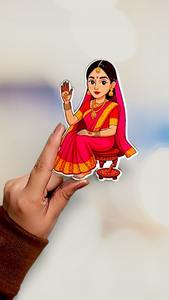 Étiquettes découpées sur mesure de qualité supérieure, autocollants indiens vintage étanches pour rituels de mariage, vente en gros, traditionnels Genzie, nouvelle arrivée - Product Image 2