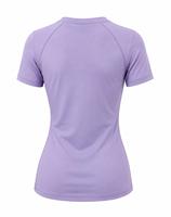 T-shirt de compression anti-UV à manches courtes pour femme, tendance, violet, séchage rapide, écologique, 100 % polyester, pour l'entraînement