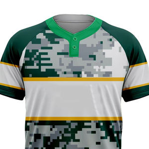 Conjunto de Uniforme de Softbol de Manga Corta Transpirable Unisex de Poliéster Bottond, Diseño Personalizado, Más Vendido - Product Image 6