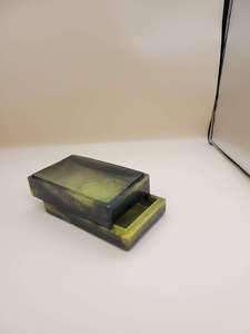 Handmade Epoxy Resin Jewelry <b>Box</b> With Green And Black Marbled Finish Rectangle Shape Home Decoration <b>Trinket</b> <b>Box</b> Resin Crafts - Product Image 4