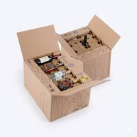 Caja de Cartón Corrugado de 5 Capas de Alta Resistencia para Agua Embotellada, Bebidas Energéticas, Whisky, Refrescos, Tequila, Embalaje Rígido y Duradero con Relieve
