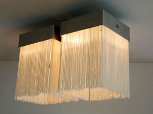 Luminaire de plafond moderne en fer avec pampilles en verre, fait main, écologique et durable, pour salon, décoration intérieure, Nyxora Atelier - Product Image 2
