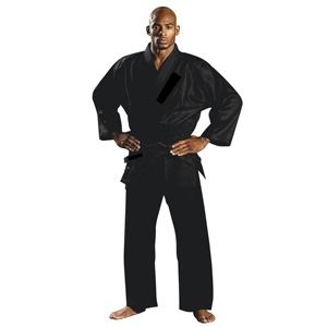 Kimono de Karate Negro para Hombre, Corte Regular, 100% Algodón, Ropa Duradera para Artes Marciales, Talla Adulto - Product Image 1