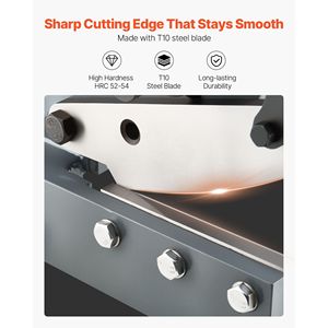 เครื่องตัดแผ่นโลหะแบบแมนนวล 6 ด้ามจับ สำหรับงานหนัก ความแม่นยำสูง โครงเหล็กแข็งแรง แบบติดตั้งบนแท่น - Product Image 3